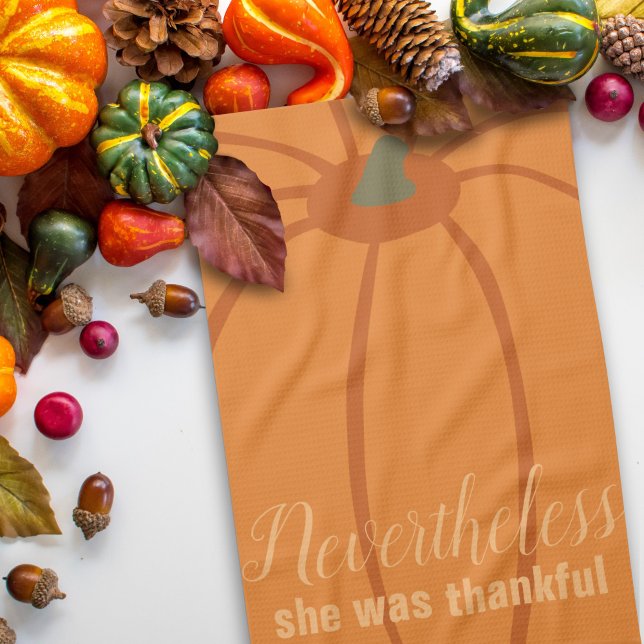 Calabaza de Acción de Gracias Toalla de Cocina de  (Nevertheless, here's your Thanksgiving Kitchen Towel for your fall Kitchen)