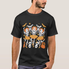 Calabaza de ballet Skeleton Camiseta Halloween - D