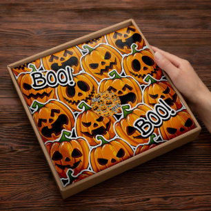 Calabaza de boyas de Halloween   Papel de tejidos