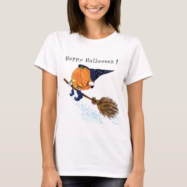 Calabaza de brujas de camiseta de Halloween voland (Anverso)