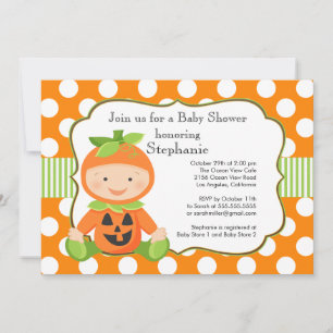 Calabaza de caída corta Invitación de Baby Shower 