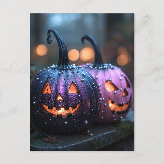 Calabaza de calabaza con tarjeta de saludo de Hall (Anverso)