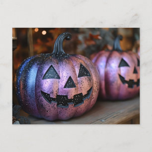 Calabaza de calabaza con tarjeta de saludo de Hall