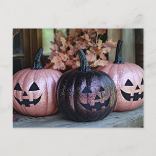 Calabaza de calabaza con tarjeta de saludo de Hall