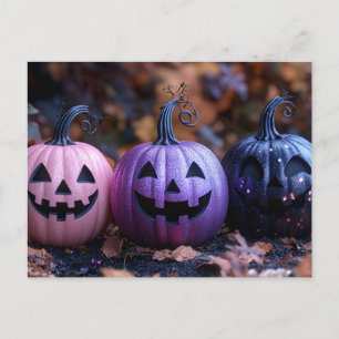 Calabaza de calabaza con tarjeta de saludo de Hall