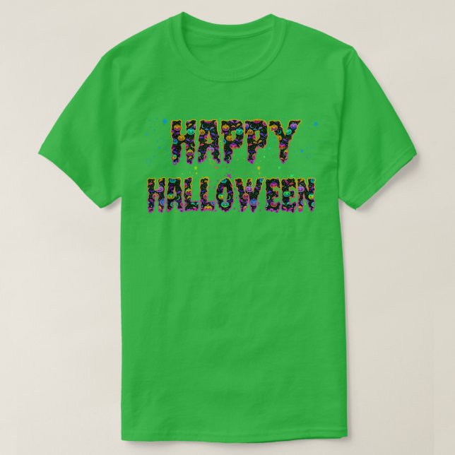 Calabaza de camiseta de Halloween Trick O Tret Hap (Diseño del anverso)