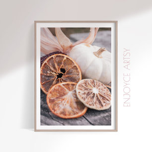 Calabaza de capucha morena todavía vida arte de gr