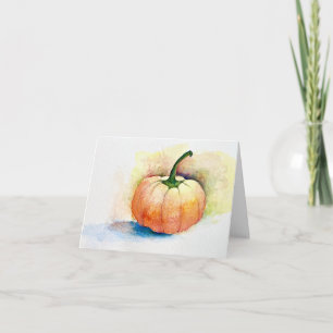 Calabaza de color de agua en blanco