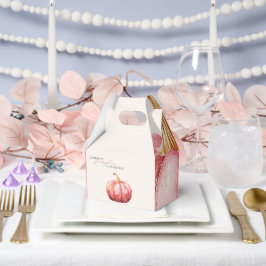 Calabaza de color de agua rosa caja de Baby Shower