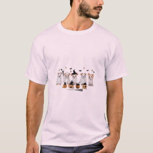 Calabaza de gato negro de perro fantasma Camiseta