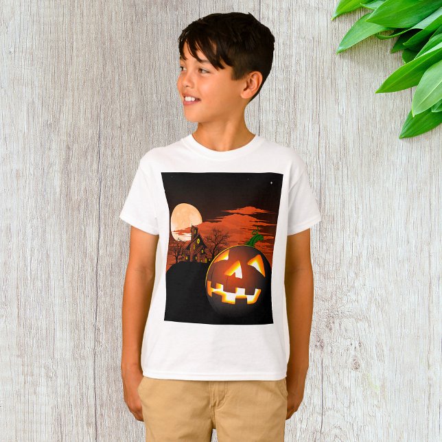 Calabaza de Halloween brillante Camiseta espeluzna (Subido por el creador)