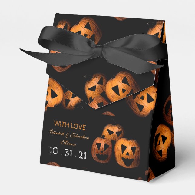 Calabaza de Halloween Caja de Favores con Tiro (Front Side)