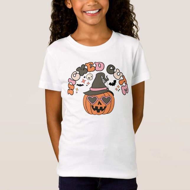Calabaza de Halloween Camisetas malvadas y cortas (Anverso)