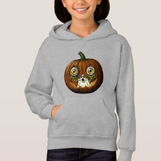 Calabaza de Halloween con Fantasma Espeluznante y 