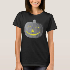 Calabaza de Halloween con miedo Camiseta blanca y