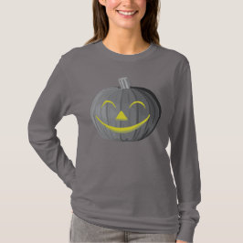 Calabaza de Halloween con miedo Camiseta blanca y