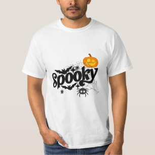 Calabaza de Halloween "espeluznante", camiseta de