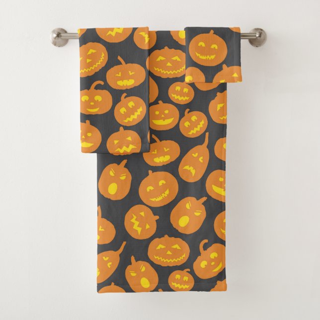Calabaza de Halloween Naranja Jack O'Lantern Negro (In situ)