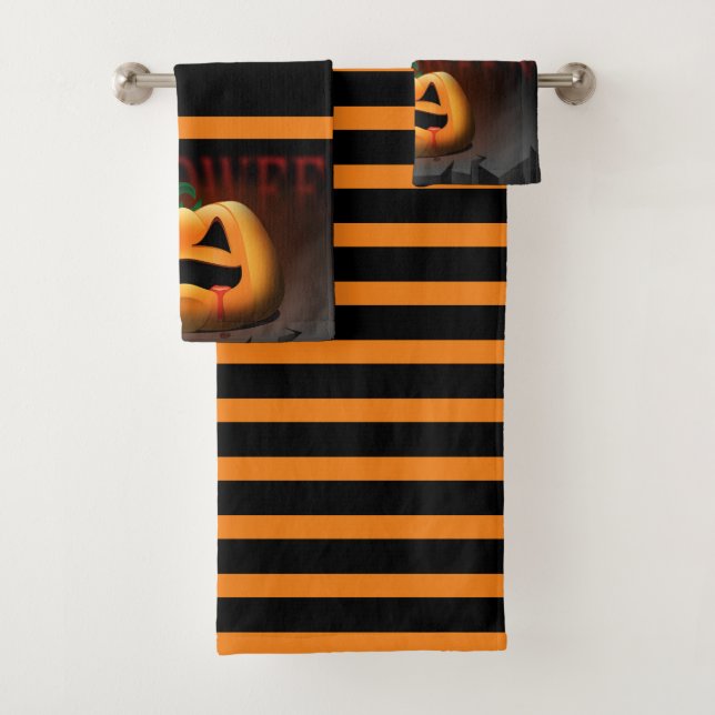 Calabaza de Halloween naranja y negro (In situ)