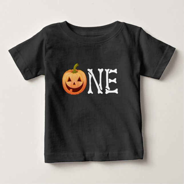 Calabaza de Halloween Primera Camisa de Cumpleaños (Anverso)
