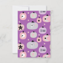 Calabaza de Halloween púrpura pastel