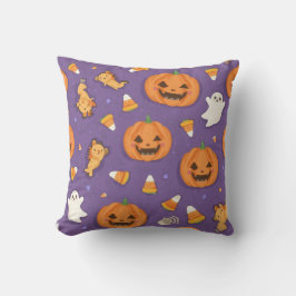 Calabaza de Halloween y almohada de la Plaza Fanta