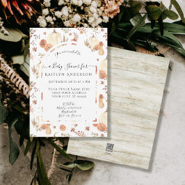 Calabaza de otoño acuarela botánica Floral bebé