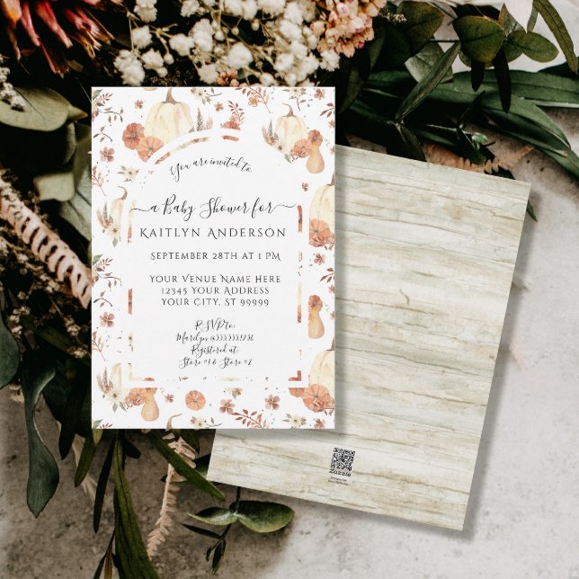 Calabaza de otoño acuarela botánica Floral bebé (Subido por el creador)