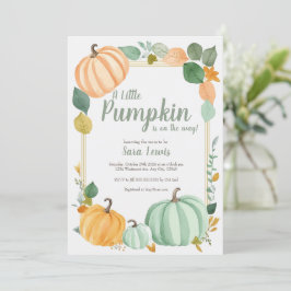 Calabaza de otoño Invitación a la ducha para bebés