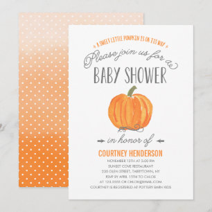 Calabaza de otoño Ombre   Invitación de Baby Showe