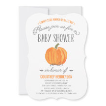 Calabaza de otoño Ombre | Invitación de Baby Showe