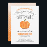 Calabaza de otoño Ombre | Invitación de Baby Showe<br><div class="desc">Esta elegante y moderna ducha de bebé de otoño tiene un tema de otoño con una calabaza acuática pintada a mano. Para una invitación aún más memorable,  seleccione una forma cortada,  un papel texturado o un papel de doble grueso.</div>