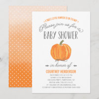 Calabaza de otoño Ombre | Invitación de Baby Showe