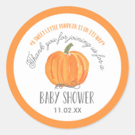 Calabaza de otoño | Pegatinas Baby Shower Favor La