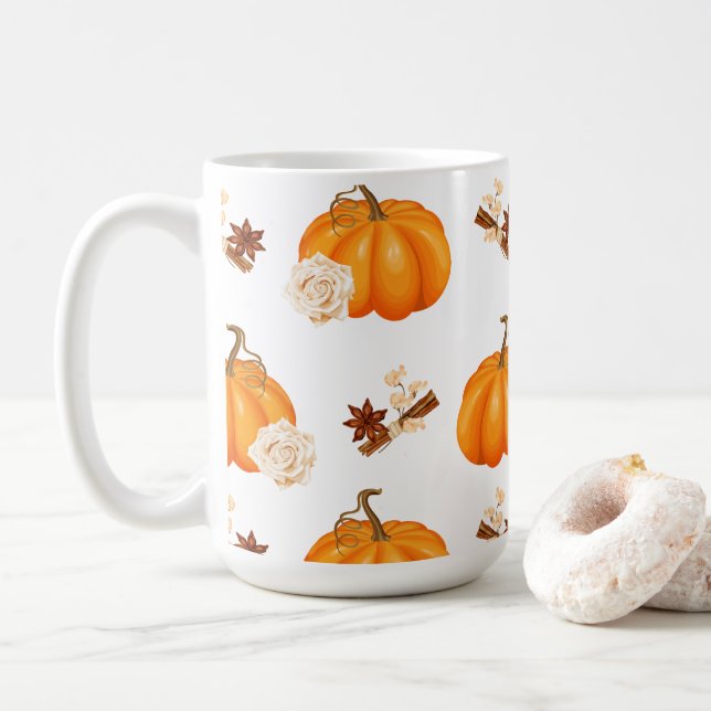 Calabaza de otoño y jarra de especias (Con donut)