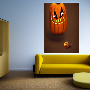 Calabaza de padre e hijo   Poster de arte de IA