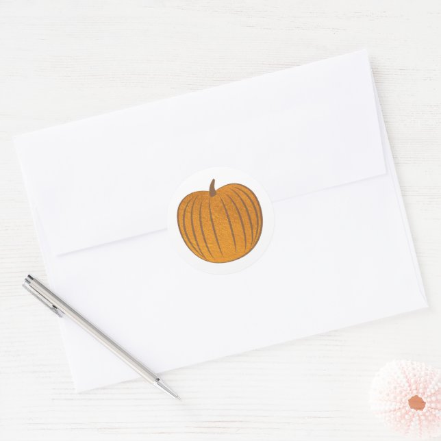 Calabaza de papel de aluminio naranja Sello de sob (Sobre)