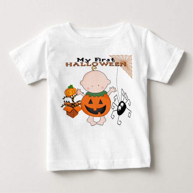 Calabaza del bebé mi 1ra camiseta del niño de (Anverso)