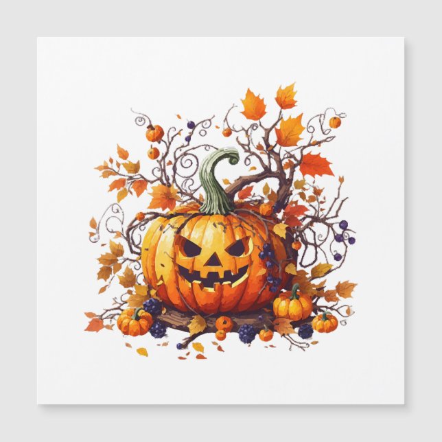 calabaza divertida de otoño Halloween (Anverso)