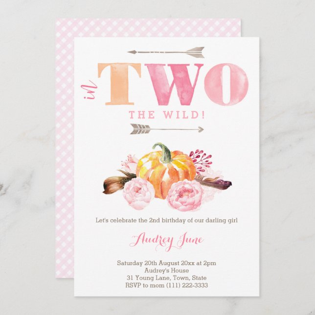 calabaza dos invitación salvaje, bohemia de segund (Anverso / Reverso)