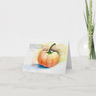 Calabaza en blanco Naranja de acuarela