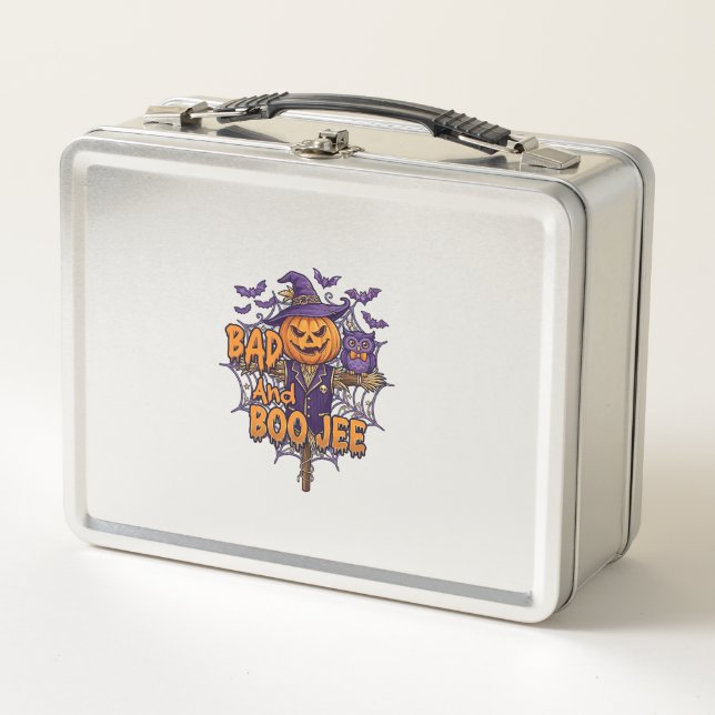 Calabaza Espantapájaros Búho Morado Murciélagos Ma (Anverso)