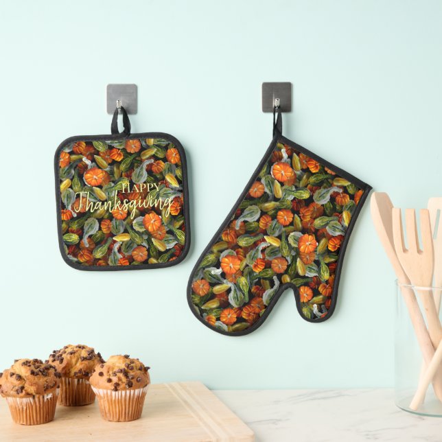 Calabaza, Esquash Otumn Harvest Pot Holder Set (Insitu (colgante))
