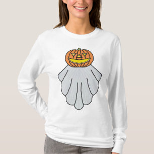 Calabaza Fantasma (blanco) - Camiseta de Manga Lar