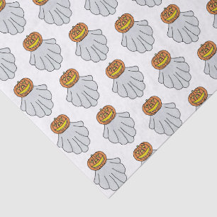 Calabaza Fantasma (blanco) - Papel de Seda