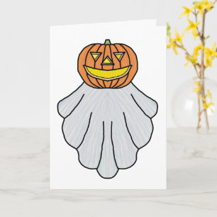 Calabaza Fantasma (blanco simple) - Tarjeta de Fel