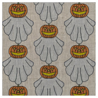 Calabaza Fantasma (blanco) - Tela de Lino Natural