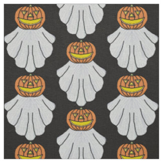 Calabaza Fantasma (negro) - Tela de Lino Marfil