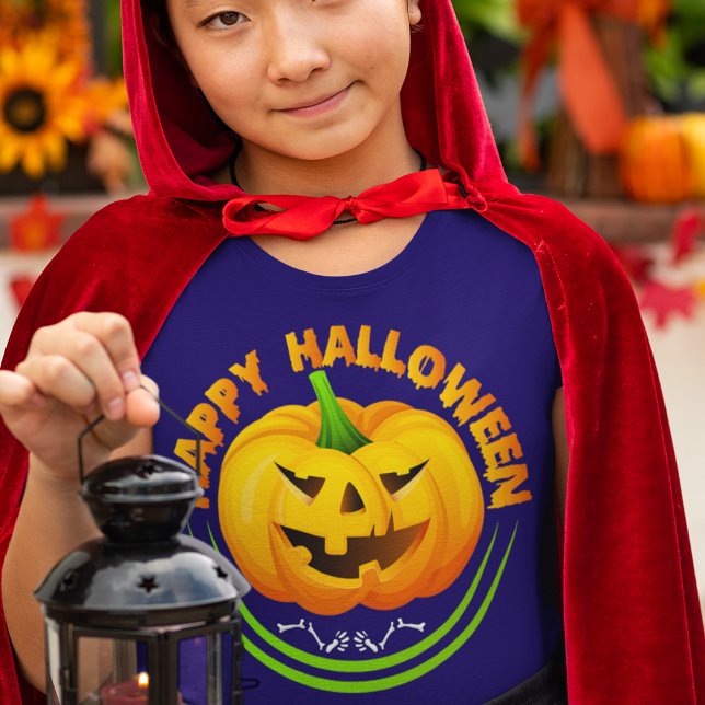 Calabaza feliz de Halloween camiseta Jack-O-Lanter (Subido por el creador)