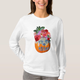 Calabaza Floral Camisa Fotográfica T